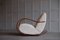 Swedish Sheepskin Rocking Chair, 1950s, Image 3
