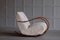 Rocking Chair en Peau de Mouton, Suède, 1950s 5