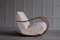 Swedish Sheepskin Rocking Chair, 1950s 5