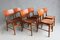 Danish Modern Teak Chairs on Oak Legs by Ib Kofod Larsen, 1960s, Set of 6 2