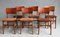 Moderne dänische Stühle aus Teak mit Beinen aus Eiche von Ib Kofod Larsen, 1960er, 6er Set 4