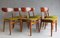 Scandinavian Modern Teak Chair on Oak Legs by Henning Kjærnulf for Bruno Hansen, 1950s, Set of 6 8