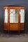 Antike edwardianische Vitrine mit Intarsien 11