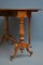 Mesa de comedor plegable Sutherland de madera nudosa victoriana antigua, Imagen 4
