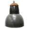 Grande Lampe à Suspension Vintage Industrielle en Émail Gris et Fonte, 1950s 1