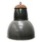 Grande Lampe à Suspension Vintage Industrielle en Émail Gris et Fonte, 1950s 5