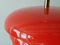 Vintage Red-Lacquered Steel & Brass Pendant Light, 1960s 5