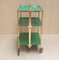 Vintage Green and Gold Brass Trolley from Textable 6