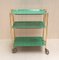 Carrello vintage in ottone verde e dorato di Textable, Immagine 7