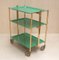 Vintage Green and Gold Brass Trolley from Textable 1