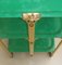 Vintage Green and Gold Brass Trolley from Textable 5