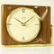 Mid-Century Wood, Brass & Glass Ato-Mat Table Clock from Junghans 3