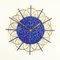 Horloge avec Cadran en Céramique Bleue et Dorée de Junghans, 1970s 2