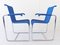 Blaue Vintage Modell D20 Stühle von Jean Prouve für Tecta, 2er Set 11