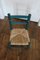 Vintage Kinderstuhl mit Holzgestell & Strohgeflecht 3