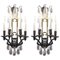 Antique Bronze Sconces with Crystals, Set of 2, Image 1