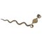 Aplique de bronce en forma de cobra, años 60, Imagen 1