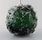 Round Dark Green and Clear Glass Table Lamp from Holmegaards, 1960s, Image 5