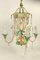 Painted Metal & Crystal Chandelier, 1950s, Image 1