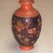Vintage Wood and Polychrome Floral Vase by H. Votier 3