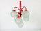 Lampadario rosso di Richard Essig, anni '70, Immagine 5