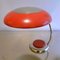 Rote Mid-Century Schreibtisch- oder Tischlampe aus Nickel, 1960er 2
