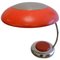 Mid-Century Red Nickel Desk or Table Lamp, 1960s, Image 1
