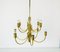 Mid-Century Brass Sputnik 12-Arm Chandelier, 1960s 1