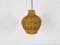 Vintage Deckenlampe aus Teak & Rattan, 1970er 7