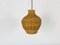 Vintage Teak & Rattan Ceiling Lamp, 1970s 7