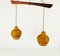 Vintage Teak & Rattan Ceiling Lamp, 1970s, Image 6