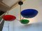 Lámpara colgante italiana tricolor, años 50, Imagen 6