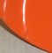 Lampadario a tre luci vintage in metallo cromato e plastica arancione, anni '70, Immagine 4