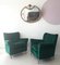Italian Green Velvet Lounge Chairs from ISA Bergamo, 1950s, Set of 2 7