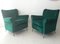 Italian Green Velvet Lounge Chairs from ISA Bergamo, 1950s, Set of 2 3