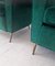 Italian Green Velvet Lounge Chairs from ISA Bergamo, 1950s, Set of 2 4