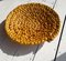 Large French Ochre Yellow Vallauris Ceramic Rope Dish from S.A.P., 1950s 5