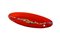 Oval Cascata C20 Red Murano Glass Plate by Vévé Glass 1