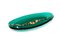 Oval Cascata C20 Emerald Murano Glass Plate by Vévé Glass 1