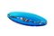 Oval Cascata C20 Aquamarine Murano Glass Plate by VéVé Glass, Image 1