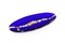 Assiette Ovale Cascata C20 en Verre de Murano Bleu par Vévé Glass 2