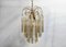 Mid-Century Italian Murano White and Yellow Crystal Chandelier by Paolo Venini, 1970s 3