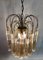 Mid-Century Italian Murano White and Yellow Crystal Chandelier by Paolo Venini, 1970s 8