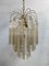 Mid-Century Italian Murano White and Yellow Crystal Chandelier by Paolo Venini, 1970s 5