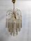 Mid-Century Italian Murano White and Yellow Crystal Chandelier by Paolo Venini, 1970s 1