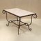 Vintage Wrought Iron & Marble Coffee Table from René Prou 3
