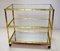 Italian Brass & Crystal Bar Trolley, 1950s, Image 1