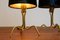 Lampade da comodino piccole in ottone, anni '50, set di 2, Immagine 6