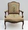 Fauteuil Louis XV Brodé et en Bois Sculpté 1