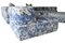 Comporta Home Collection Modular Foam Sofa in Blue Verdure Tapestry by JPDemeyer, Set of 5, Image 3